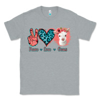 Heather Grey Peace Love Goats Classic Tee - Jasminsmagicworld