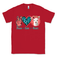Red Peace Love Goats Classic Tee - Jasminsmagicworld