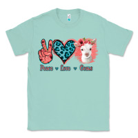 Seafoam Peace Love Goats Classic Tee - Jasminsmagicworld