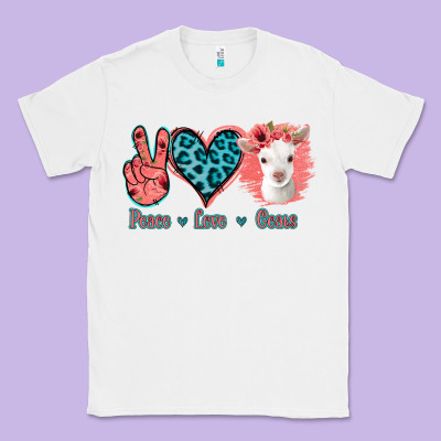 Peace Love Goats Classic Tee Designed By Jasminsmagicworld