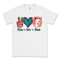 White Peace Love Goats Classic Tee - Jasminsmagicworld