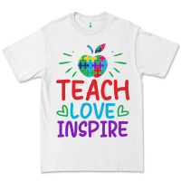 White teach love inspire Premium Tee - CowhideDigitalArt