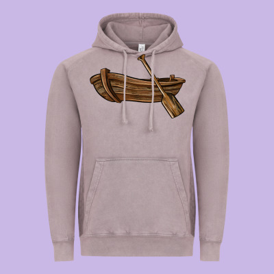 Rowboat Vintage Hoodie Designed By Barkaloodesign