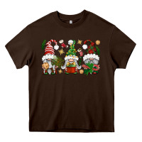 Chocolate Brown Christmas Gnomes Heavy Core Tee - BundleAndBundleShop