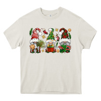 Cream Christmas Gnomes Heavy Core Tee - BundleAndBundleShop