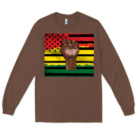 Chestnut Juneteenth American flag Long Sleeve Tee - Artiststas