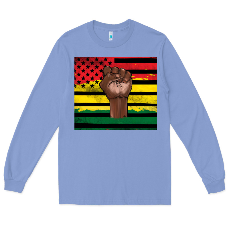 Juneteenth American Flag Long Sleeve Tee by Artiststas | Teevron
