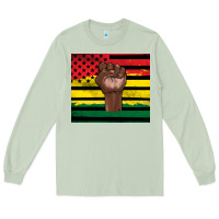 Matcha Juneteenth American flag Long Sleeve Tee - Artiststas
