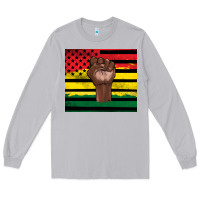Moon Dust Juneteenth American flag Long Sleeve Tee - Artiststas