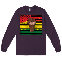 Plum Juneteenth American flag Long Sleeve Tee - Artiststas