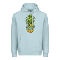 Blue Mist summer vibes pineapple Premium Hoodie - BarkalooDesign