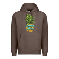 Coffee summer vibes pineapple Premium Hoodie - BarkalooDesign