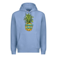 Colony Blue summer vibes pineapple Premium Hoodie - BarkalooDesign