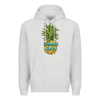 Dove Grey summer vibes pineapple Premium Hoodie - BarkalooDesign