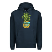 Navy summer vibes pineapple Premium Hoodie - BarkalooDesign