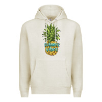 Oatmeal Heather summer vibes pineapple Premium Hoodie - BarkalooDesign