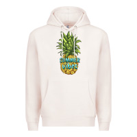 Pale Pink summer vibes pineapple Premium Hoodie - BarkalooDesign