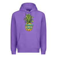 Purple summer vibes pineapple Premium Hoodie - BarkalooDesign