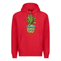 Red summer vibes pineapple Premium Hoodie - BarkalooDesign
