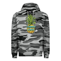 Slate Camo summer vibes pineapple Premium Hoodie - BarkalooDesign