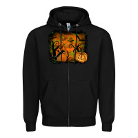 Black halloween backround Zipper Hoodie - RanaPortraitStore