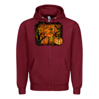 Burgundy halloween backround Zipper Hoodie - RanaPortraitStore