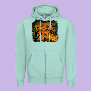 Halloween Backround Zipper Hoodie Designed By Ranaportraitstore