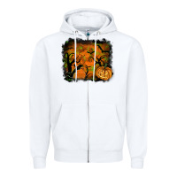 White halloween backround Zipper Hoodie - RanaPortraitStore