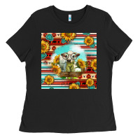 Black Charolais Calf Gemstone Ladies Tee - LillyAllenDesigns