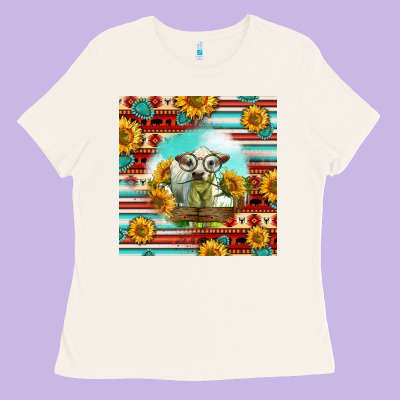 Charolais Calf Gemstone Ladies Tee Designed By Lillyallendesigns