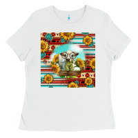 White Charolais Calf Gemstone Ladies Tee - LillyAllenDesigns