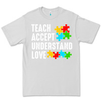 Dove Grey Teach Accept Understand Love Premium Tee - CowhideDigitalArt