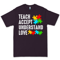 Plum Teach Accept Understand Love Premium Tee - CowhideDigitalArt