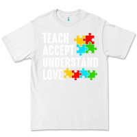 White Teach Accept Understand Love Premium Tee - CowhideDigitalArt