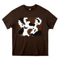 Chocolate Brown cowhide Heavy Core Tee - RanaPortraitStore