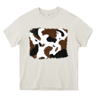 Cream cowhide Heavy Core Tee - RanaPortraitStore