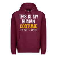 Burgundy human costume raptor halloween velociraptor lazy easy t shirt Premium Hoodie - baoMotion
