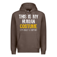 Coffee human costume raptor halloween velociraptor lazy easy t shirt Premium Hoodie - baoMotion