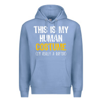 Colony Blue human costume raptor halloween velociraptor lazy easy t shirt Premium Hoodie - baoMotion