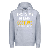 Heather Grey human costume raptor halloween velociraptor lazy easy t shirt Premium Hoodie - baoMotion