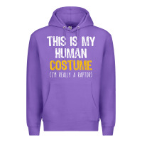 Purple human costume raptor halloween velociraptor lazy easy t shirt Premium Hoodie - baoMotion
