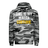 Slate Camo human costume raptor halloween velociraptor lazy easy t shirt Premium Hoodie - baoMotion