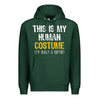 Sports Green human costume raptor halloween velociraptor lazy easy t shirt Premium Hoodie - baoMotion