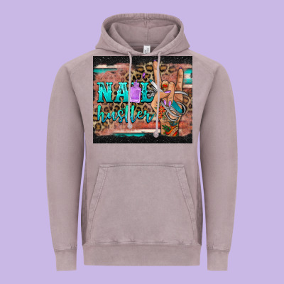 Nail Hustler Tumbler Vintage Hoodie Designed By Barkaloodesign