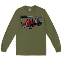 Army Green crane truck Long Sleeve Tee - Artiststas