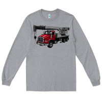 Heather Grey crane truck Long Sleeve Tee - Artiststas