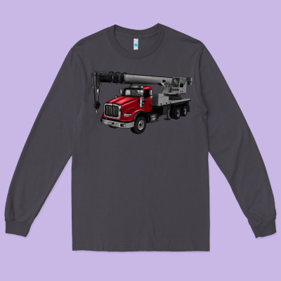Crane Truck Long Sleeve Tee Designed By Artiststas