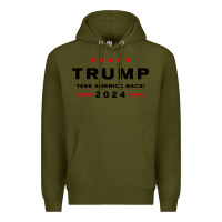 Army Green donald trump 2024 take america back Premium Hoodie - baoMotion