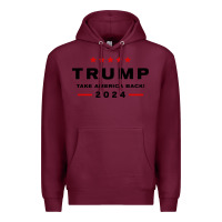 Burgundy donald trump 2024 take america back Premium Hoodie - baoMotion