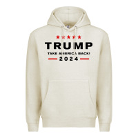 Oatmeal Heather donald trump 2024 take america back Premium Hoodie - baoMotion